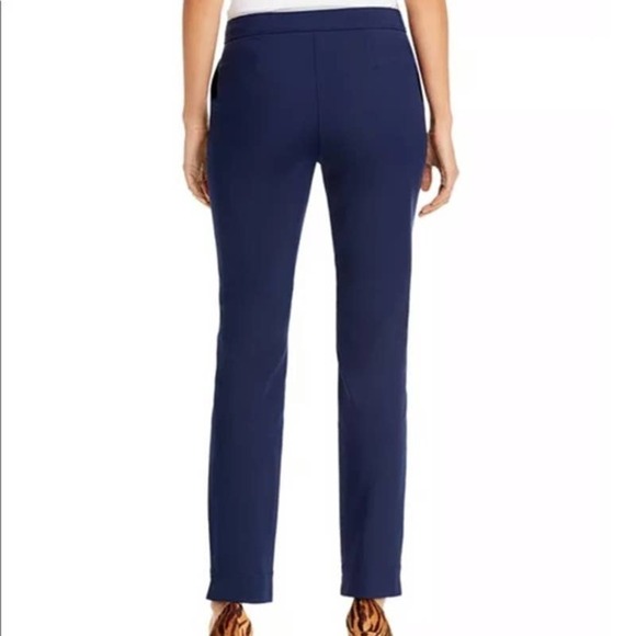 Lafayette 148 NY NWT Manhattan Slim-Fit Step Hem Blue Pants, Size 6 - Picture 5 of 12